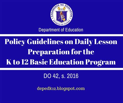 Do 42 s. 2016 Policy Guidelines on Daily Lesson.